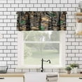 thumbnail image 3 of Forest Camo Valance Curtains, Camouflage Conifer Oak Branches Leaves Military Hunting Mossy Country Camp Cabin Window Valance for Home Farmhouse Kitchen Bedroom Living Room 54x18inch, 3 of 6