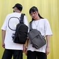 thumbnail image 3 of Qarigey Bolsa de pecho compacta: liviana y estable para trotar y andar en bicicleta No es fácil de deformar Bolsa de hombro Bolsas de mensajero y de hombro Negro, 3 of 6