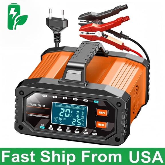 Car Charger 20A 12V/24V Adjustable Current 0.5A-20A LiFePO4 Lead Acid