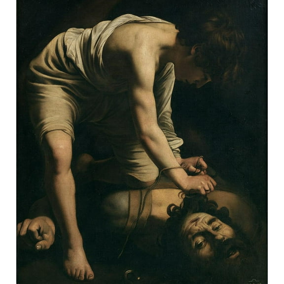 16"x18" Fine Art Quality Poster: David and Goliath Caravaggio