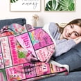thumbnail image 4 of Flamingo Gifts for Women Girls Flamingo Blanket Just A Girl Who Loves Flamingos Gifts for Flamingo Lovers Super Soft Flannel Flamingo Throw Blanket 50"X40", 4 of 5