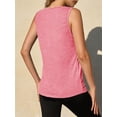 thumbnail image 5 of Women's Round Neck T-shirt Solid Color Casual Loose Vest Sleeveless Tops, 5 of 6