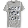 thumbnail image 1 of Aeropostale - Playera gráfica con logo de escudo para hombre, gris, pequeña, 1 of 1