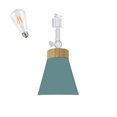 thumbnail image 1 of FSLiving 1-Pack 12V Retro Mini Adjustable Angle H-Type Track Lighting E26 Base Ceiling Light Track Light Fixture Nordic Style Macaron Green Metal Shade for Gallery Mirror Front Office Loft, 1 of 7