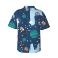 thumbnail image 3 of Haiem Alpaca Astronaut in Space Printed Hawaiian Shirt for Men - Men’s Casual Beach Summer Shirts - Stretch Fabric with Modern Fit-XX-Large, 3 of 9
