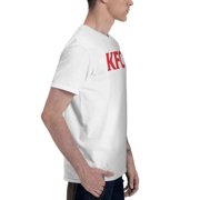 Kfc Logo Men'S Basic Short Sleeve T-Shirt Vogue White X-Large