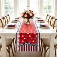 thumbnail image 1 of Aufmer Dual Theme Multi Purpose Long Table Cloth Soft Fabric Flexible Size Matching For Home Restaurant Holiday Tea Dining Scene Layout Ornament(33×120cm), 1 of 6