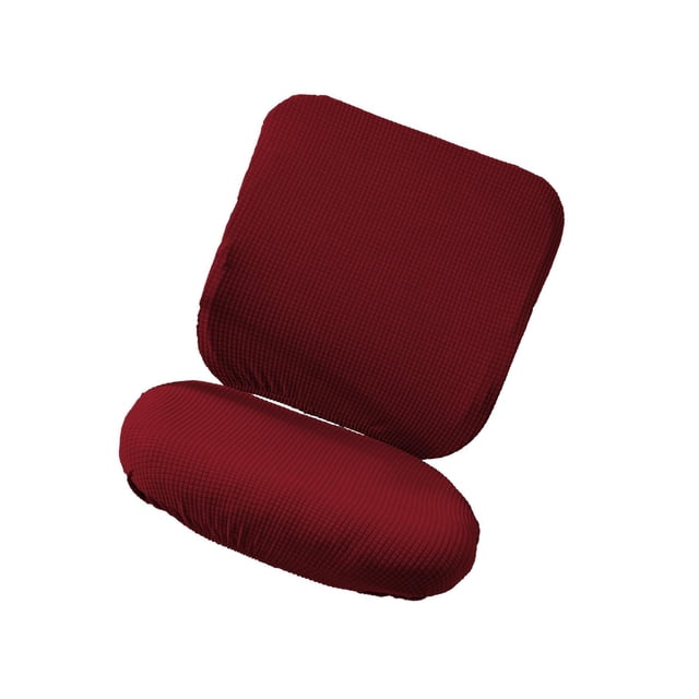 Guardoinrt Housse de Chaise Pivotante Douce et Respirante Expérience d'Assise Dossier Rouge Vin + Housse de Coussin 1Set