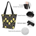 thumbnail image 5 of Vsdgher Lavender Flowers print Reusable Shopping Grocery Bags for Women Shopping with Pouch Foldable Pouch Lightweight Polyester Fabric, 5 of 6