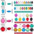 thumbnail image 7 of 80 Pcs Acrylic Sew on Rhinestone Faceted Flatback Crystal Buttons Gems 4 Styles for Clothing Wedding Dress Decoration Mixed Colors, 7 of 7