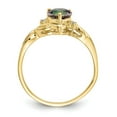 thumbnail image 2 of 10K Yellow Gold Ring Band Gemstone Diamond Round Mystic Fire Topaz Heart Multi-color, 2 of 5