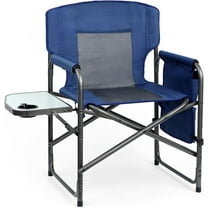 Directors Chair, Camping Chairs for Adults, Heavy Duty Side Table, Lawn Chairs with Side Pockets Carry Straps