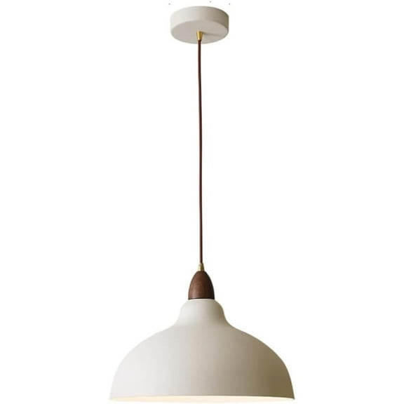 Minimalism White Metal Pendant Light for Dining Room, Modern Farmhouse Iron Pendant Lighting for Kitchen Island, Simple Rustic Pendant Light Fixture, Pendant Lamp for Kitchen Bar Sink Over Table