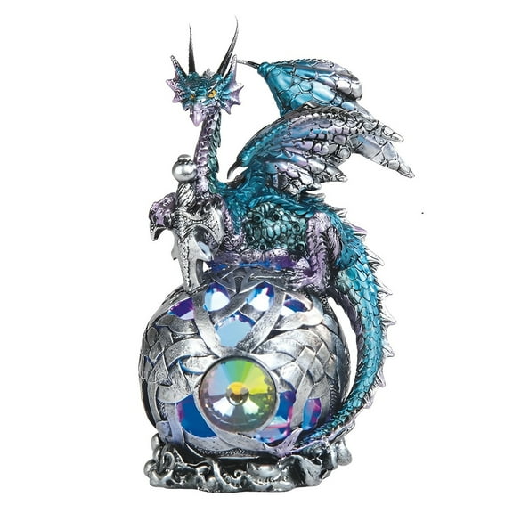 FC Design 6"H Turquoise Dragon On Light Up LED Orb Figurines Statue Sculpture Ornament Decoration Home/Room Decor and Unique Gift Ideas for Housewarming, Holidays and Birthdays