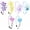 Mermaid B, variant on Glitter Headband 6 count Plastic Non Slip Hairbands Bling Confetti Rainbow Hair Bands with , Girls Colorful Hair Accessories