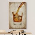 thumbnail image 3 of wall26 Canvas Print Wall Art Retro Vintage Style Bourbon Shot Glass Drinks &amp; Cocktails Alcohol Digital Art Modern Art Decorative Bohemian Chic Kitchen/Food for Living Room, Bedroom, Office - 24&q, 3 of 5
