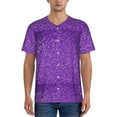 thumbnail image 4 of Haiem Hip Hop Hipster Baseball Jersey Button Down Shirts Sports Uniforms Men Women Jersey(Glitter Purple,XX-Large), 4 of 9