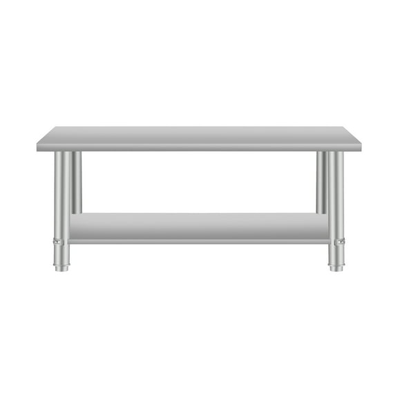 60''*24'' Commercial Work Table for Restaurant and Home Stainless Steel Kitchen Prep Table with Under Shelf