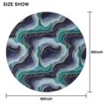 thumbnail image 6 of Blue Green Gold Marble Pattern Round Tablecloth 60"x60",Wrinkle Wipeable Table Cloth for Kitchen Dining Room Picnic Patio Party, 6 of 6