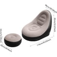 thumbnail image 3 of Portable Lounge Chair Set with Ottoman, Coffee, 3 of 6