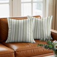 thumbnail image 3 of Throw Pillow Covers, Sage Green Line Striped 26x26 Pillow Covers for Couch/Sofa/Bed, Farmhouse Modern Geometric Stripes Decorative Square Linen Cushion Pillowcase for Home Decor, 3 of 9