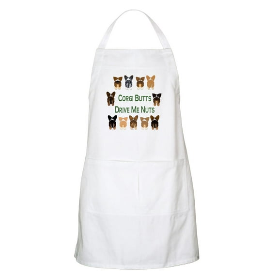 CafePress - Both Corgi Butts BBQ - Kitchen Apron with Pockets, Grilling Apron, Baking Apron
