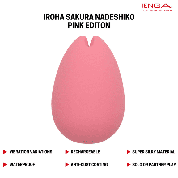 Iroha Sakura Nadeshiko Pink Female Waterproof Rechargeable Clit Vibrator w/Charger