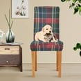thumbnail image 4 of Yayeee 2 Pack Dining Chair Covers Stretch Parson Chairs Slipcovers Seat Protector, Warm Tartan Mosaic, 4 of 6