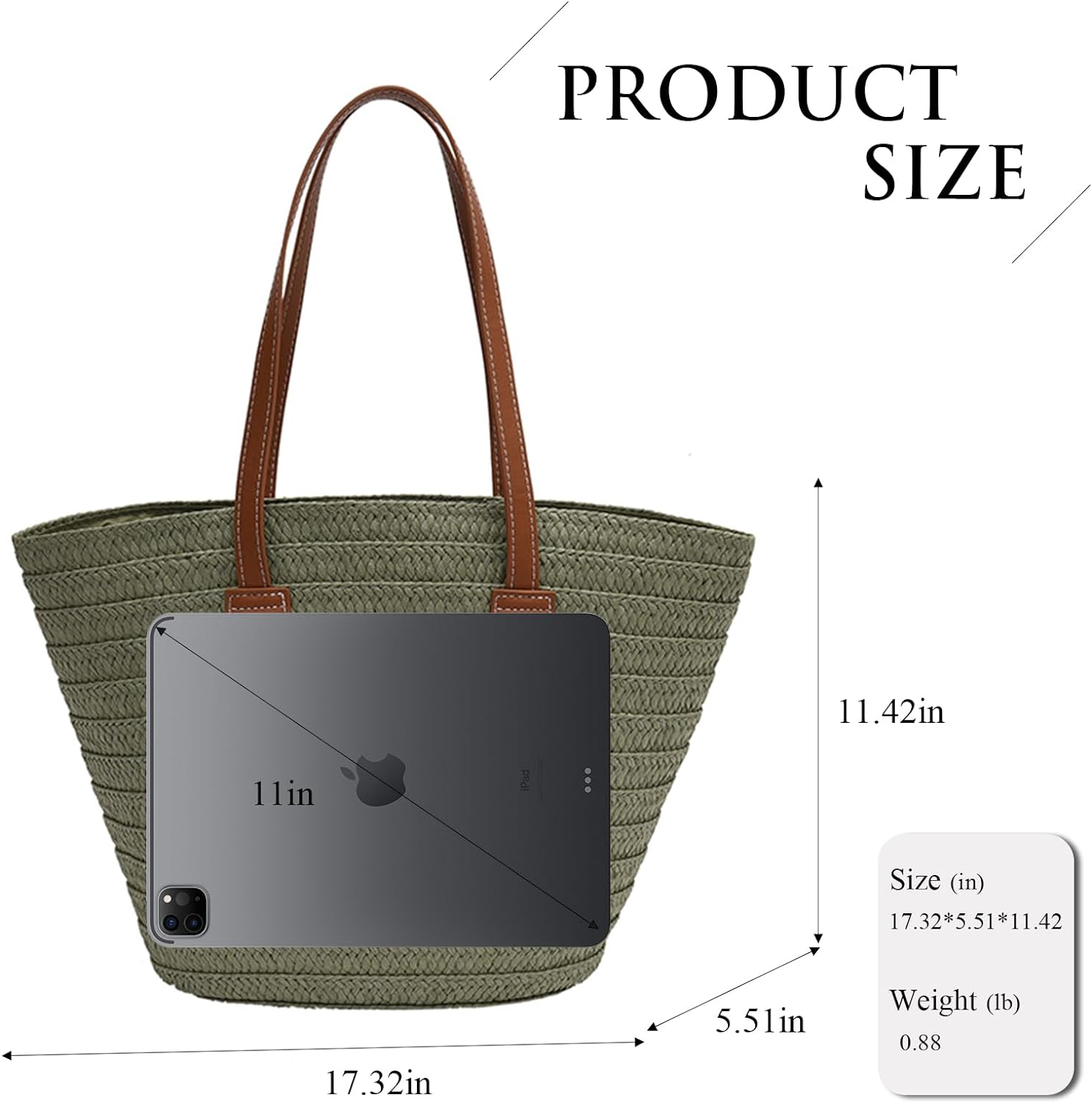 Kukuzhu Straw Beach Bag, Summer Straw Handbags for Women TrendyStraw Purses Woven Tote Bag for Travel Vacation