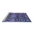 thumbnail image 2 of Ahgly Company Machine Washable Indoor Square Oriental Blue Traditional Area Rugs, 7' Square, 2 of 4