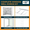 thumbnail image 2 of Window Well Supply Egress Window Well Kit - Complete Basement Egress Window Kit - Includes Argon-Filled Basement Window, Window Well, Egress Ladder, Window Well Cover - Stoneview, 55"L x 36"W x 48"D, 2 of 6