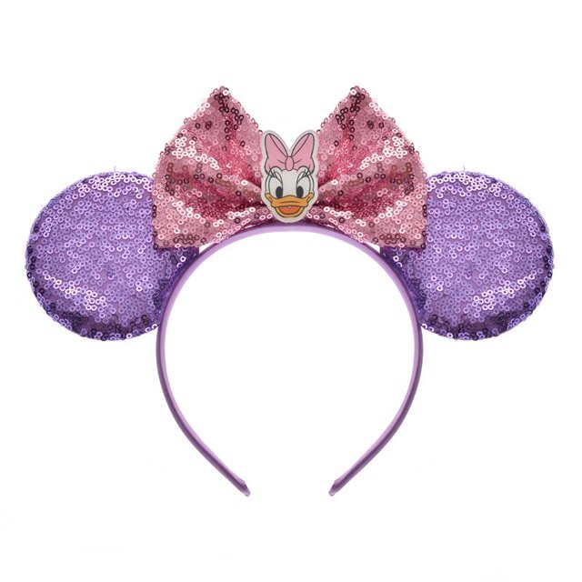 Diadema con orejas de ratón de Spiderman de Disney, lazos para el pelo de lentejuelas, personaje para niños y mujeres, diadema de Festival, accesorios para el cabello para niñas, fiesta Gao Jinjia LED