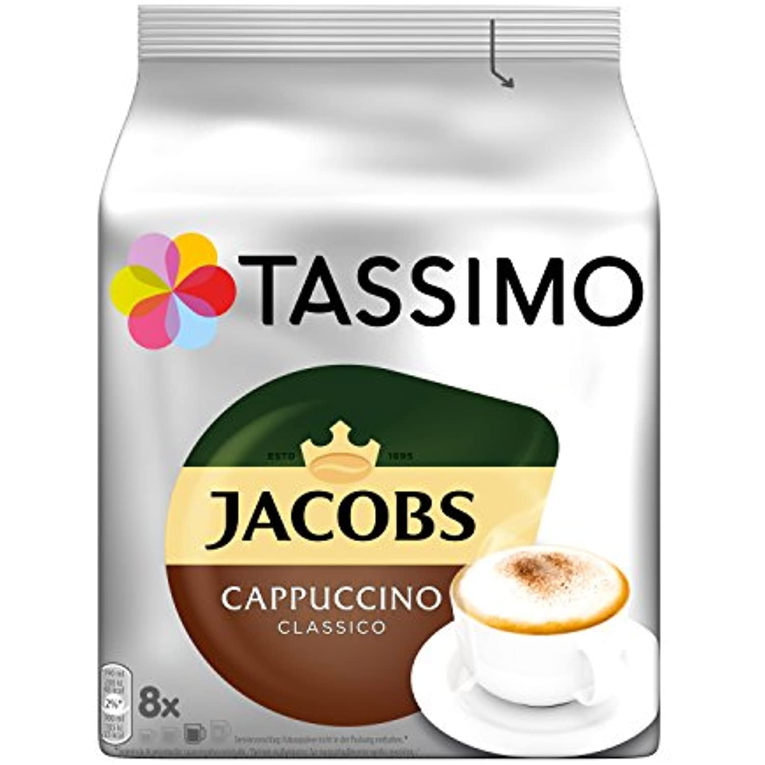 Coffee capsules Tassimo Cappuccino L'Or - pack of 8 on