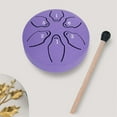 thumbnail image 3 of Rain Drum for Outside Steel Tongue Drum, 6 Notes 3 Inches Chakra Tank Drum Steel Percussion Padded Mallets, 3 of 5
