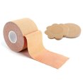 thumbnail image 1 of Cinta adhesiva para sujetador, transpirable, desechable, elástica, color piel, impermeable, push up, para levantar el pecho, cubrepezones, 3 x 2 pulgadas, 1 of 13