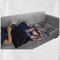thumbnail image 6 of Galaxy Soft Flannel Fleece Throw Blanket, American Cosmonaut with USA Flag on Moon Digital Pilot Space Discovery Photo, Cozy Plush for Indoor and Outdoor Use, 50" x 70", Grey Dark Blue, by Ambesonne, 6 of 6