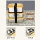 thumbnail image 3 of Caja de comida cuadrada de gran capacidad, caja bento ecológica con divisores para el trabajo, el gimnasio y la escuela, 3 of 6