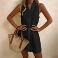 thumbnail image 6 of Women Sleeveless Tank Dress Casual Mini Dresses Sundress Black XL, 6 of 7