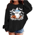 thumbnail image 3 of Taqqpue Kids Hoodies Halloween Graphic Print Long Sleeve Crew Neck Pullover Fleece Sweatshirt Fall Winter Cozy Oversize Blouse Tops for Boys Girls Size 1-12, 3 of 6