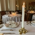 thumbnail image 2 of 2 Cast Iron Candle Holders Vintaged Bows Design Wedding Table Candlestick, 2 of 8