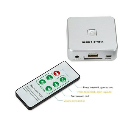 Analog Audio To MP3 Recorder Player W/IR Remote + USB Input + SD Card Slot