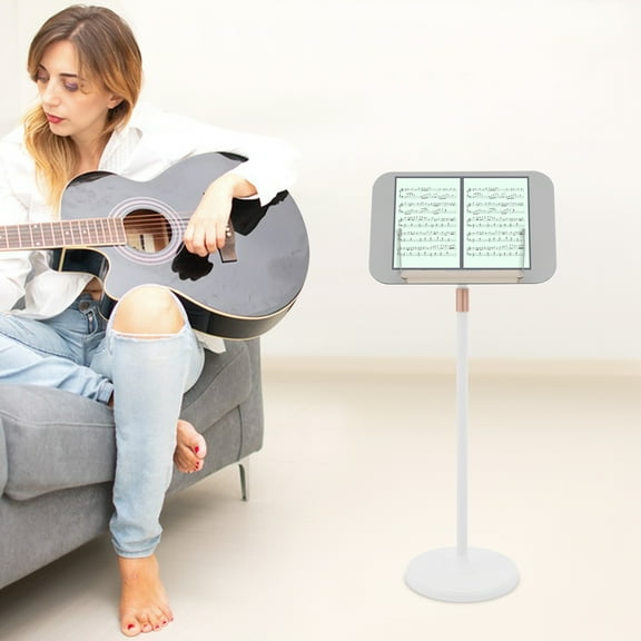 White Aluminum-Plastic Plate Carbon Steel 93-140cm Adjustable Podium Floor-Standing Lecture Stand 180 Panel Adjustable Podium