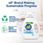(2 pack) all Free Clear Liquid Laundry Detergent, 30 oz, 24 Loads