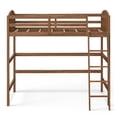 thumbnail image 3 of Mainstays Kids Twin Wood Loft Bed, Warm Walnut, 3 of 7