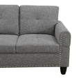 thumbnail image 3 of Hommoo Sofa Set, Linen 2-Piece Sofa Set,L-Shaped Sectional Couch Set with Right Armrest for Living Room，Brown Grey（No Ottoman）, 3 of 7