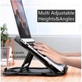 thumbnail image 3 of Rotatable Laptop Stand for 10-17" Laptops,Qzgyoool Adjustable Height Laptop Riser for Desk, Portable Computer Stands Swivel Laptop Support with Phone Stand, Notebook Mount Holder Macbook Air Pro Lift, 3 of 9