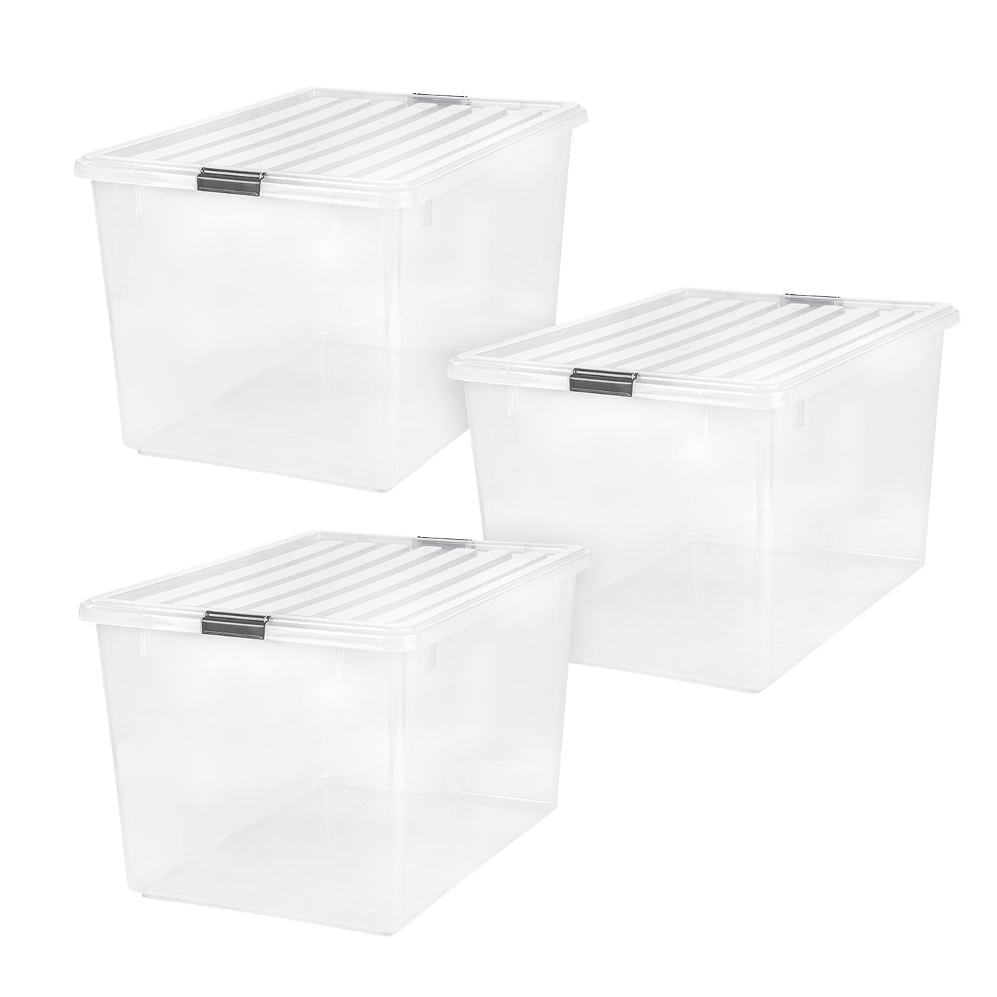 IRIS USA 132 Quart Large Storage Bin Utility Tote Organizing Container