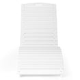 thumbnail image 2 of WestinTrends Outdoor HDPE In-Pool Patio Chaise Lounge Chair With Wheels, White, 2 of 13