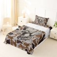 thumbnail image 5 of Homewish Camo Dog Duck Twin Sheets,Vintage Animal Theme Bedding,Brown,3pcs,1 Fitted Sheet and 1 Pillowcase, 5 of 6