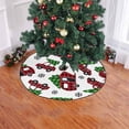 thumbnail image 2 of ZHANZZK Plaid Christmas Tree Xmas Christmas Tree Skirt Stand Mat for Holiday Party Decoration Indoor Outdoor 48 inches, 2 of 3